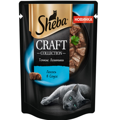 Sheba Craft Collection влажный корм для кошек Лосось в соусе, 75г