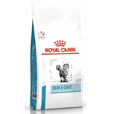 ROYAL CANIN VETERINARY Skin & Coat сухой корм для стерилизованных кошек, при повышенной чувствительности кожи и шерсти, 1,5кг