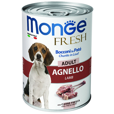 Monge Fresh Dog влажный корм для собак, рулет из Ягненка 400г