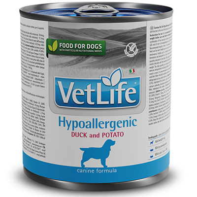 Farmina Vet Life Hypoallergenic влажный корм для собак гипоаллергенный, Утка, Картофель 300г