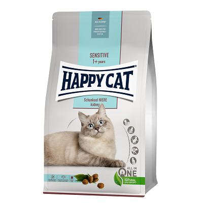 Happy Cat Sensitive сухой корм для взрослых кошек, поддержание здоровья почек, 300г