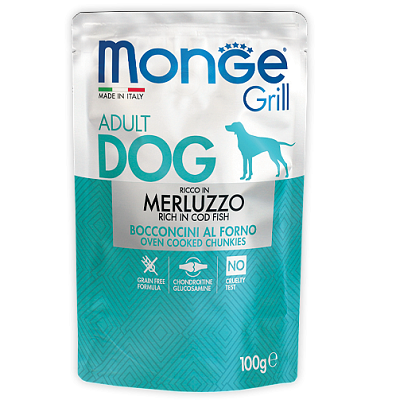 Monge Grill Dog Adult влажный корм для собак Треска, 100г