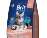 Brit Premium сухой корм для стерилизованных кошек, Лосось и Курица 400г
