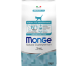 MONGE Kitten Monoprotein сухой корм для котят до 12 мес, Форель 1,5кг