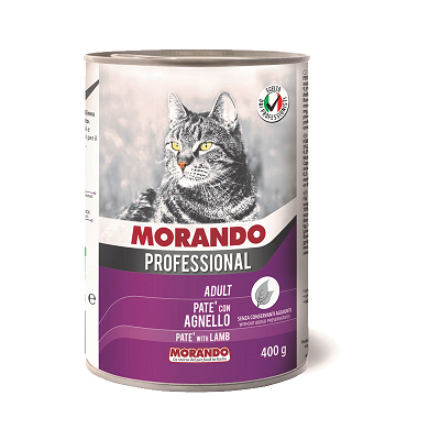 Morando Adult влажный корм для кошек с Ягненком, паштет 400г