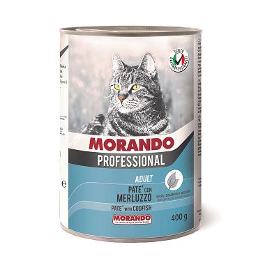 Morando Adult влажный корм для кошек с Треской, паштет 400г