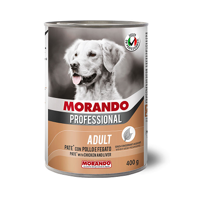 Morando Adult влажный корм для собак с Курицей и Печенью, паштет 400г