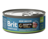 Brit влажный корм для собак мини пород Ассорти из Птицы с Потрошками 100г