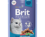Brit Premium влажный корм для стерилизованных кошек, Перепелка в желе 85г