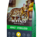 Mr.Buffalo Sterilized сухой корм для стерилизованных кошек, Курица 1,8кг