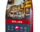 Mr.Buffalo Hair & Skin сухой корм для кошек здоровье кожи и шерсти, Лосось 1,8кг