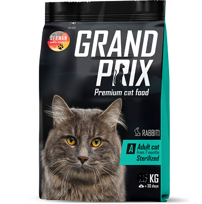 Grand Prix Sterilized сухой корм для стерилизованных кошек, Кролик 1,5кг