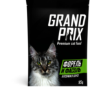 Grand Prix влажный корм для кошек, Форель и Фасоль в соусе 85г