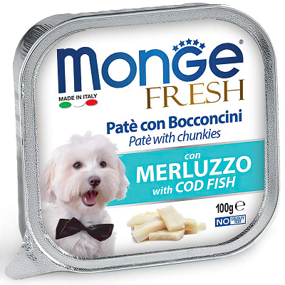 Monge Fresh Dog влажный корм для собак, Треска 100г