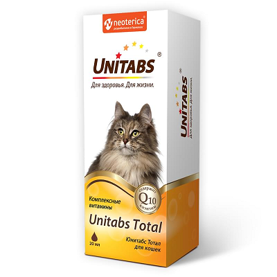 Unitabs Total комплексные витамины для кошек 20мл