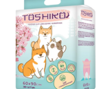 TOSHIKO пеленки впитывающие, гелевые для животных с ароматом Сакуры 60х90 30шт