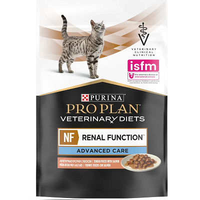 Pro Plan Veterinary Diets NF Advaned Care влажный корм для кошек при поздней стадии почечной недостаточности, Лосось 85г
