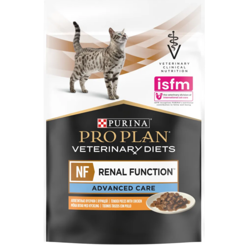 Pro Plan Veterinary Diets NF Advaned Care влажный корм для кошек при поздней стадии почечной недостаточности, Курица 85г
