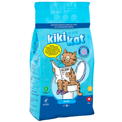 KikiKat комкующийся наполнитель без ароматизатора Супер- Белый 5л