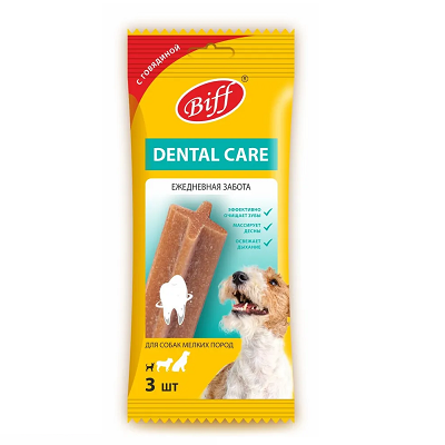 Biff Dental Care лакомство для собак мелких пород, очистка зубов 45г