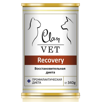 Clan Vet Recovery влажный корм для собак и кошек после операции 340г