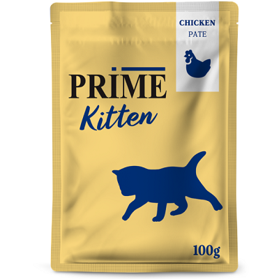 Prime влажный корм для котят Курица паштет 100г