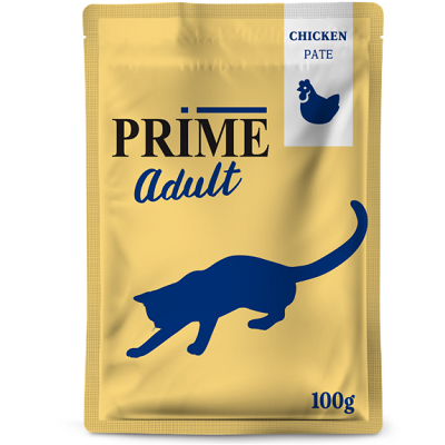 Prime влажный корм для котят Курица, паштет100г