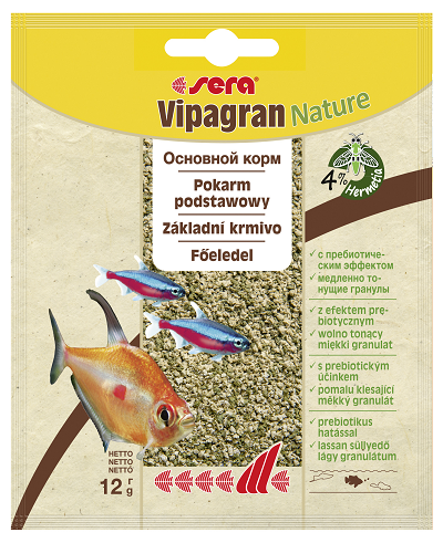 Sera Vipagran Nature основной корм в гранулах для всех видов рыб, 12г