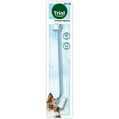 Triol двойная зубная щетка для кошек и собак
