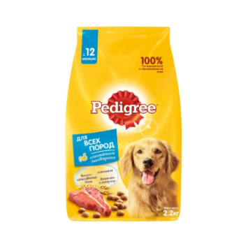 Pedigree сухой корм для собак всех пород, 2,2 кг