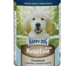 Happy Dog NaturLine Welpen, влажный корм для щенков, Телятина-Печень-Сердце-Рис, 400 г