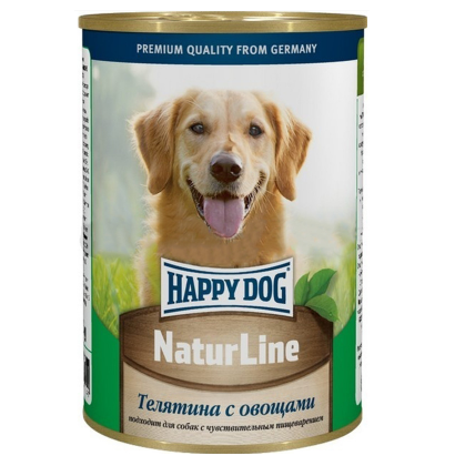 Happy Dog NaturLine влажный корм для собак, Телятина-Овощи, 400 г