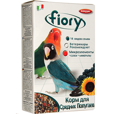 Fiory Parrocchetti корм для средних попугаев 800г