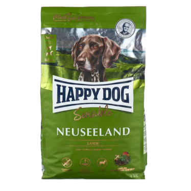 Happy Dog Sensible Neuseeland сухой корм для собак Ягненок-Кукуруза, 4 кг