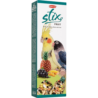 Padovan Stix Fruit лакомство для средних попугаев, палочки с Фруктами 100 г