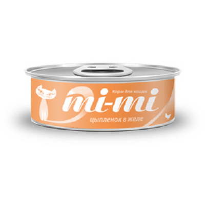 Mi-Mi влажный корм для кошек, Цыпленок в желе 80г