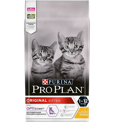 Pro Plan Kitten сухой корм для котят, Курица, 1,5 кг