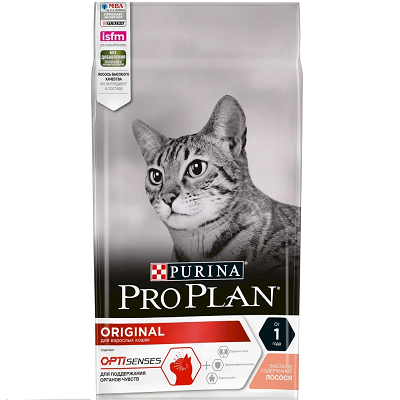 Pro Plan Original Adult сухой корм для кошек Лосось, 1,5 кг