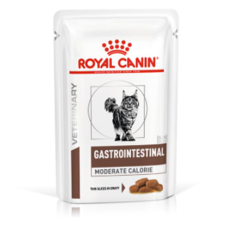 ROYAL CANIN VETERINARY Gastrointestinal Moderate Calorie влажный корм для кошек, при острых расстройствах ЖКТ, кусочки в соусе, 85 г