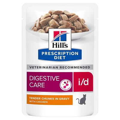 Hills Prescription Diet i/d Digestive Care влажный корм для кошек, профилактика и лечение ЖКТ, Курица 85г