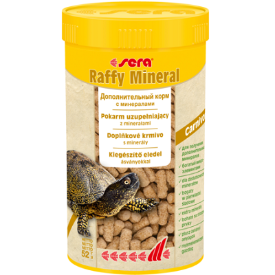Sera Raffy Mineral дополнительный корм для водных черепах с минералами в палочках, 250мл, 52г