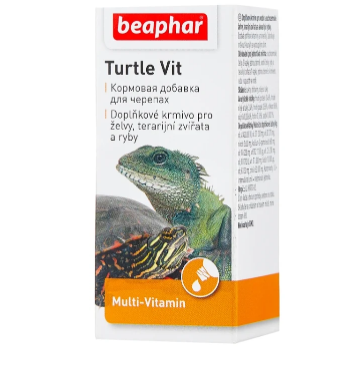 Beaphar Turtle Vit кормовая добавка мультивитамин для черепах, для улучшения кожи и от стресса, 20 мл