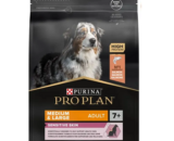 Pro Plan Opti Age Adult 7+ Medium & Large Sensitive Skin сухой корм для пожилых собак средних и крупных пород с чувствительным пищеварением Лосось-Рис, 3 кг