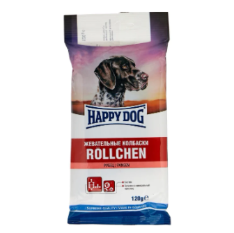 Happy Dog лакомство для собак, Рубец, жевательные колбаски, 120 г
