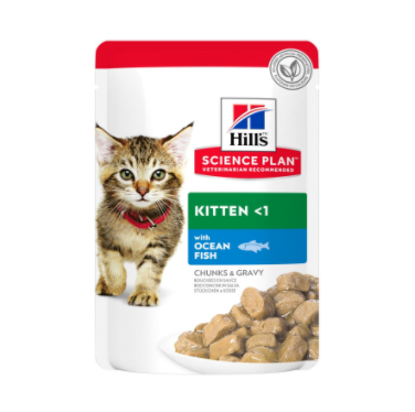 Hills Science Plan Kitten < 1 влажный корм для котят до 1 года, Рыба, 85 г