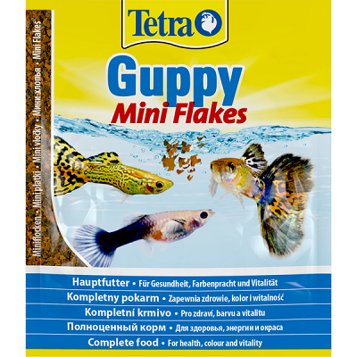 Tetra Guppy Mini Flakes корм в хлопьях для гуппи, 12г