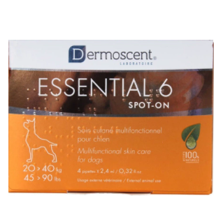 Dermoscent ESSENTIAL 6 spot-on, Эссеншиал 6 спот-он, капли дерматологические для собак от 20 до 40 кг, 2,4 мл*1 пипетка