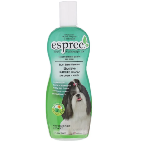 Espree Silky Show Shampoo шампунь "Сияние шелка" для собак и кошек, Алоэ Вера, 355 мл