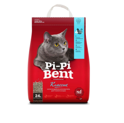 Pi-Pi Bent Классик наполнитель для кошачьего туалета комкующийся, 24 л