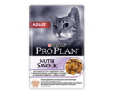 Pro Plan Nutri Savour Adult влажный корм для кошек, кусочки в желе, Индейка, 85 г
